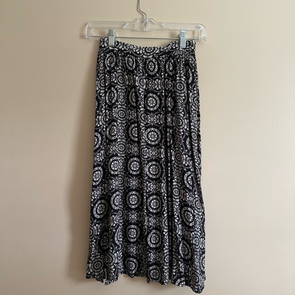 printed maxi skirt